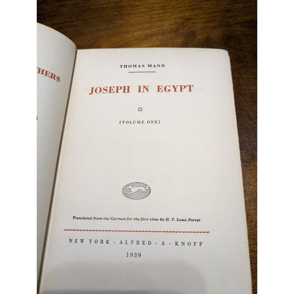 Thomas Mann JOSEPH IN EGYPT, VOL 1‎ 6th Printing